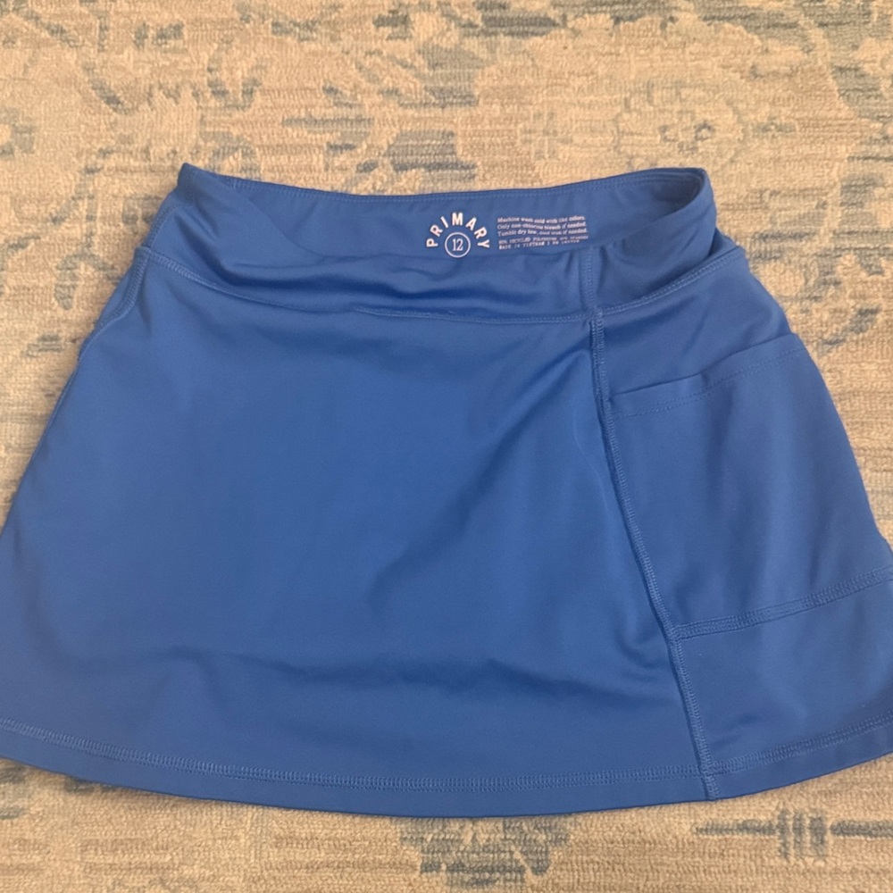 Primary Cobalt Blue Sports Skirt and Striped Top